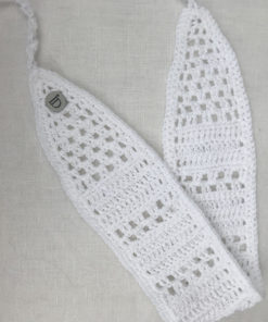 Le headband KATE blanc Ida Degliame est un bandeau, en crochet, fait main