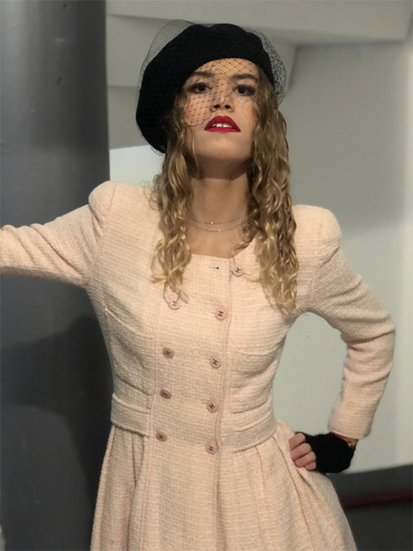 Lookbook béret bonnie noir Ida Degliame