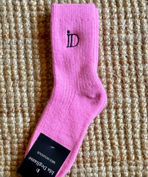 les chaussettes mes doudous ida degliame existe en couleur bubble gum