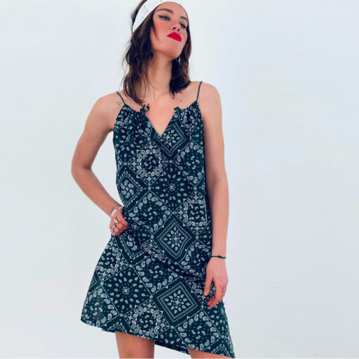 La robe St Tropez ida degliame existe aussi en en bandana noir