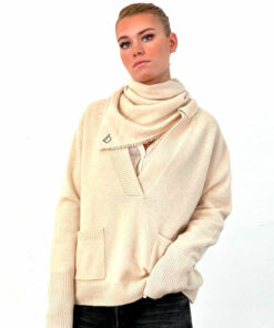 Le pull BFF IDA DEGLIAME beige vous réchauffera tout l'hiver avec sa matière douce, le cachemire