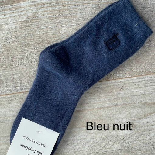 Les chaussettes mes chouchous IDA DEGLIAME existent en bleu nuit