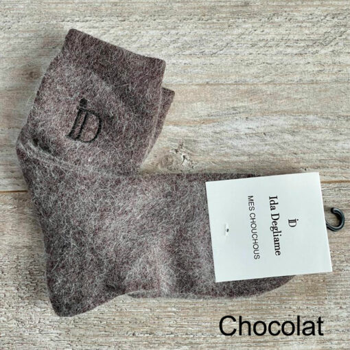 Les chaussettes mes chouchous IDA DEGLIAME existent en couleur chocolat