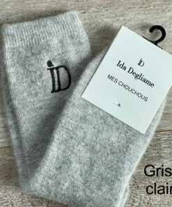 Les chaussettes mes chouchous IDA DEGLIAME existent en gris clair