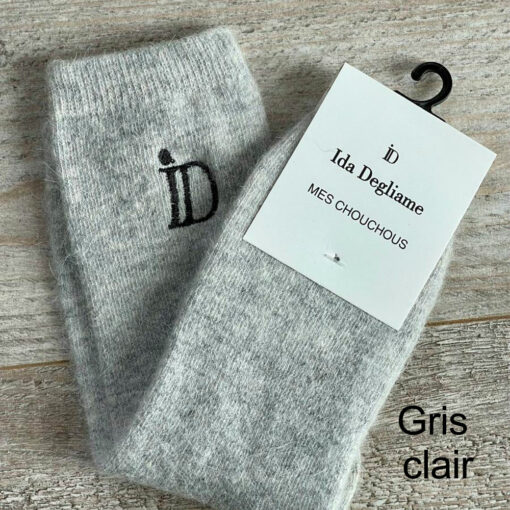 Les chaussettes mes chouchous IDA DEGLIAME existent en gris clair
