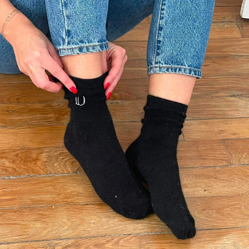 Les chaussettes Mes Chouchous IDA DEGLIAME sont en taille unique (36 au 45 ). Unisexe. Logo ID brodé.