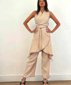 Possibilité de mixer le pantalon IBIZA avec la robe TULUM de la collection sauvage IDA DEGLIAME.