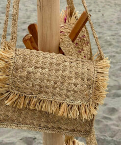 Le sac à main LAETI IDA DEGLIAME 100% raphia se décline en coloris naturel