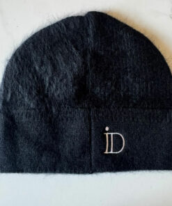 le bonnet georgia ida degliame, couleur noir est en cachemire de vison