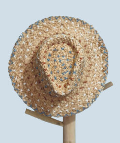 Le chapeau BARDOT IDA DEGLIAME 100% raphia se décline en multicolore avec bord gris perle