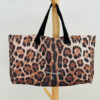 Cabas XL l'Indomptable Léopard IDA DEGLIAME en coton recyclé – sac femme grand format