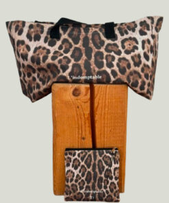 Cabas XL l'Indomptable Léopard IDA DEGLIAME avec sa pochette assortie vendue séparément pour compléter votre look