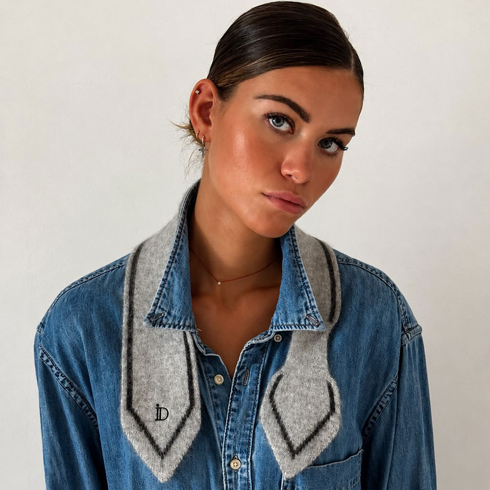 l'Écharpe cravate La Lavallière by ID pour une allure androgyne.